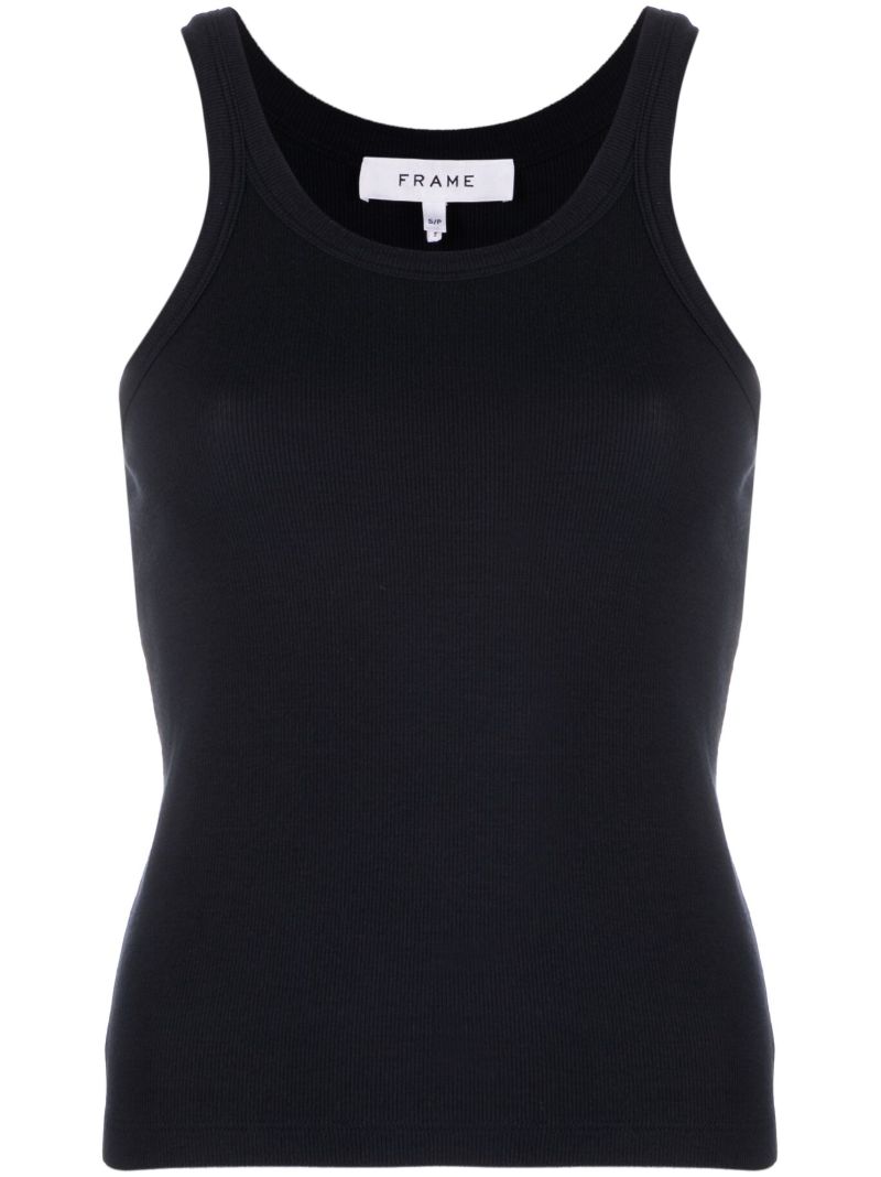 Black Ribbed Tank Top