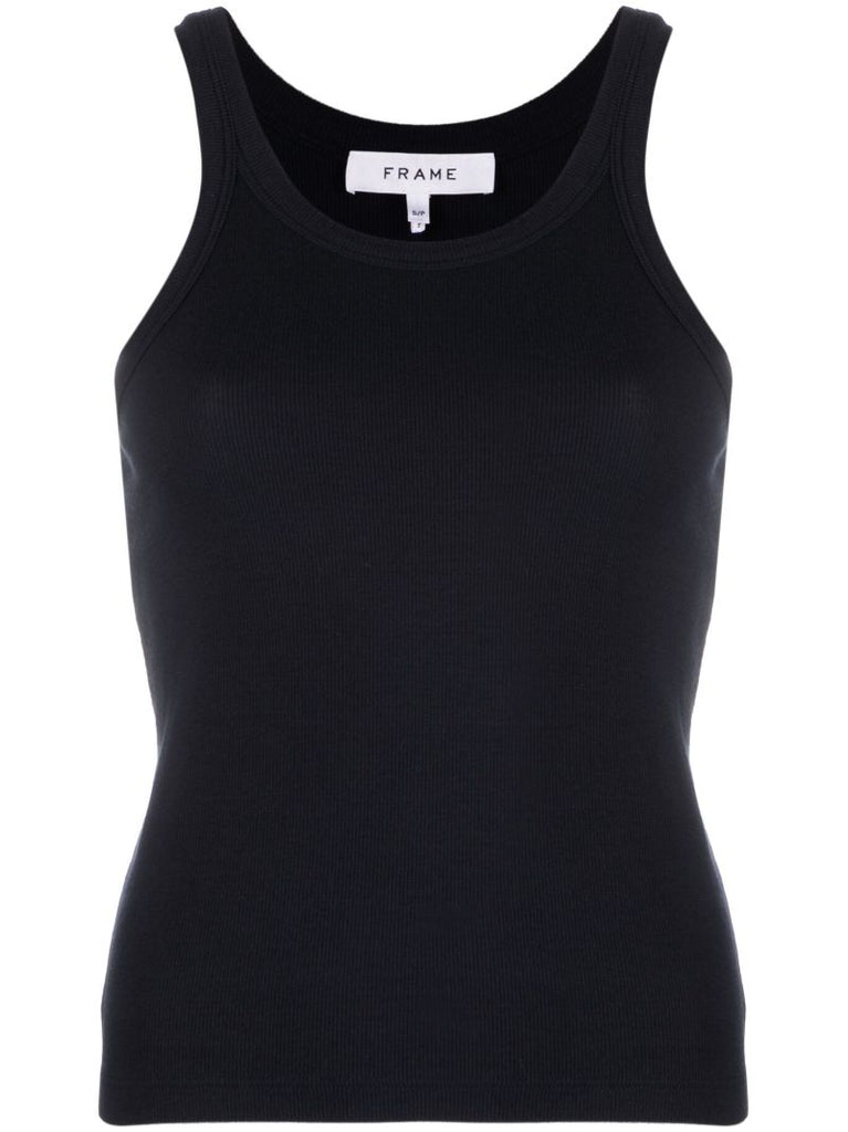 Black Ribbed Tank Top