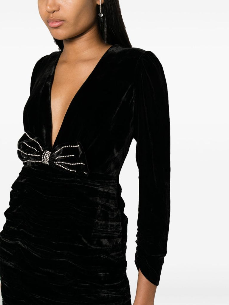 Black Vivi Velvet Mini Dress