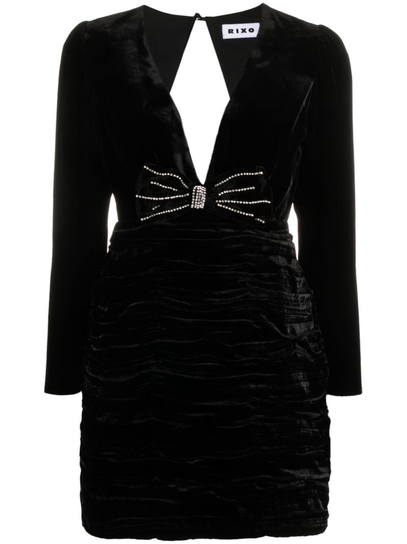 Black Vivi Velvet Mini Dress