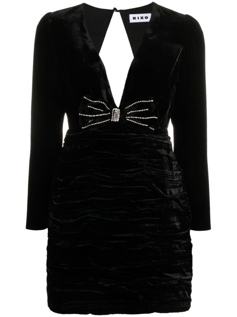 Black Vivi Velvet Mini Dress