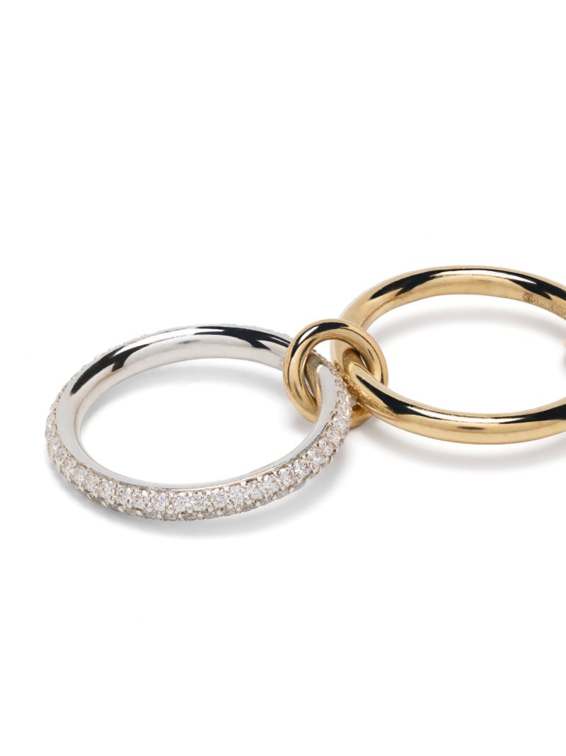 18k Yellow Gold and Sterling Silver Leyla Diamond Ring