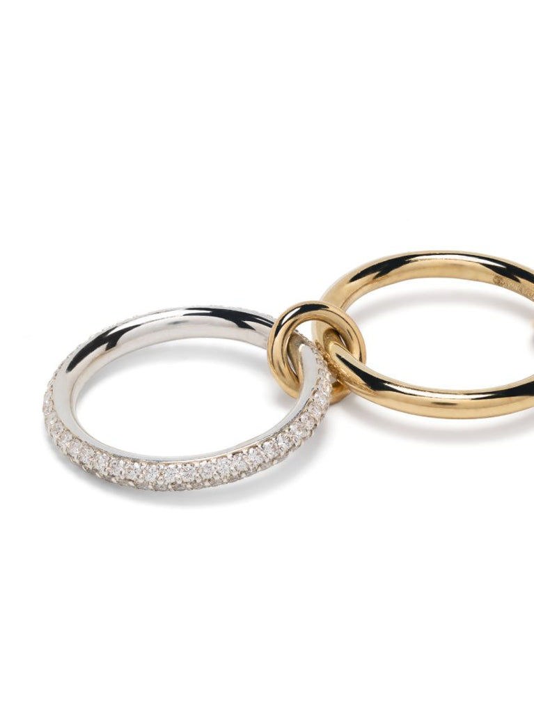 18k Yellow Gold and Sterling Silver Leyla Diamond Ring