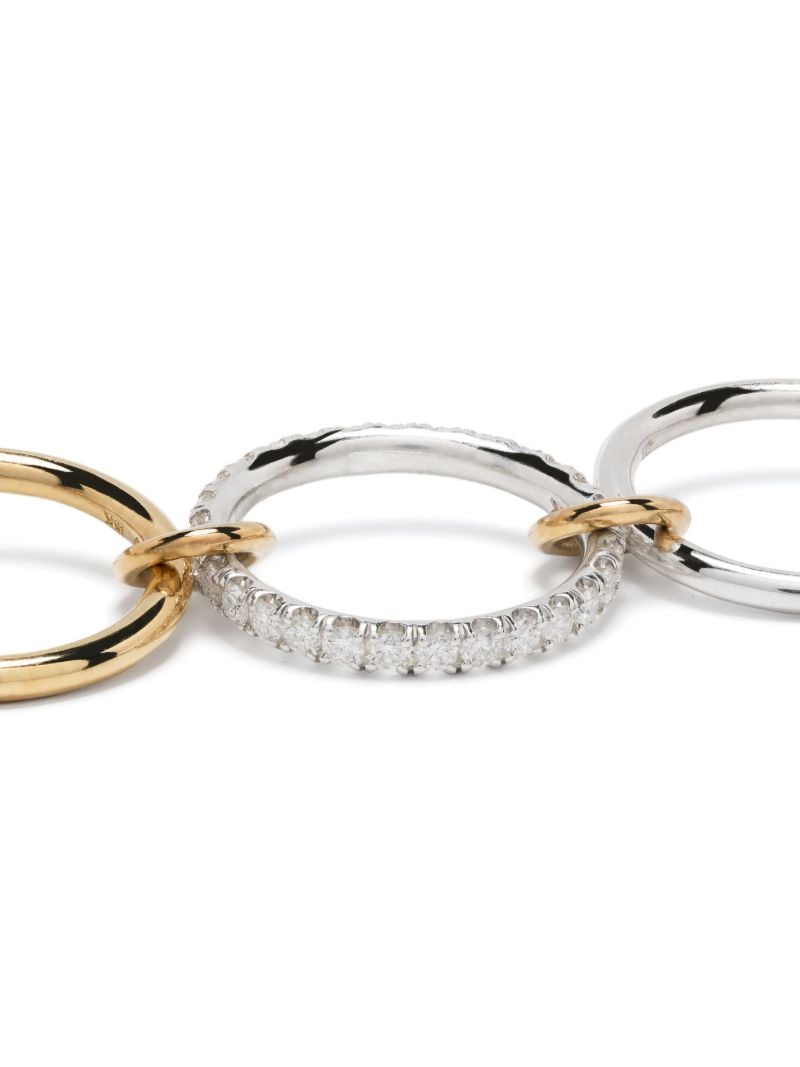18k Yellow Gold and Sterling Silver Leyla Diamond Ring
