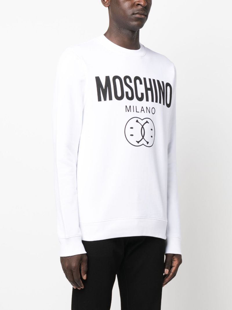 White Double Smiley Long-sleeve T-shirt