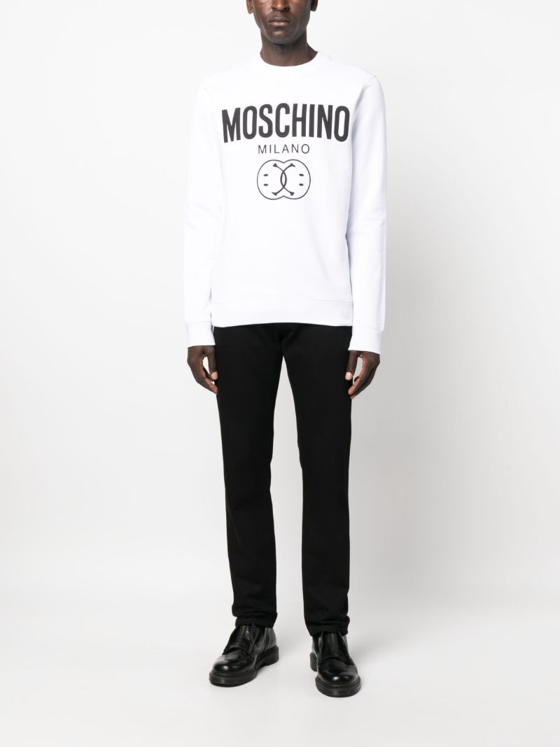 White Double Smiley Long-sleeve T-shirt