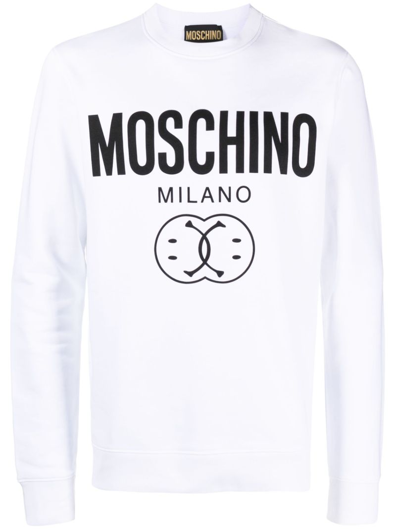 White Double Smiley Long-sleeve T-shirt