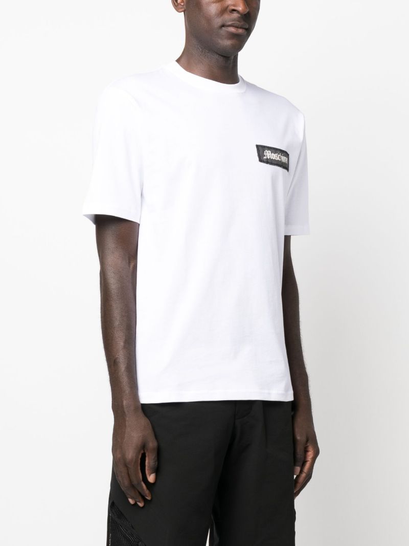 White Logo-patch Cotton T-shirt
