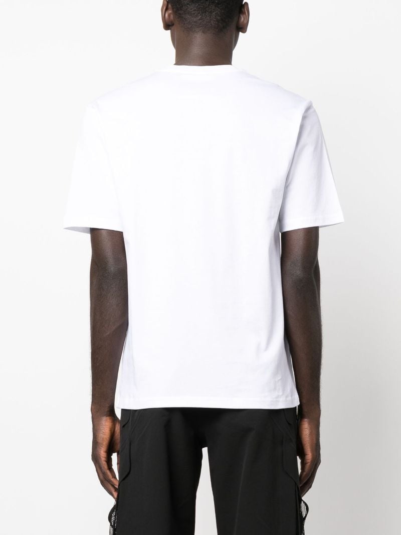 White Logo-patch Cotton T-shirt