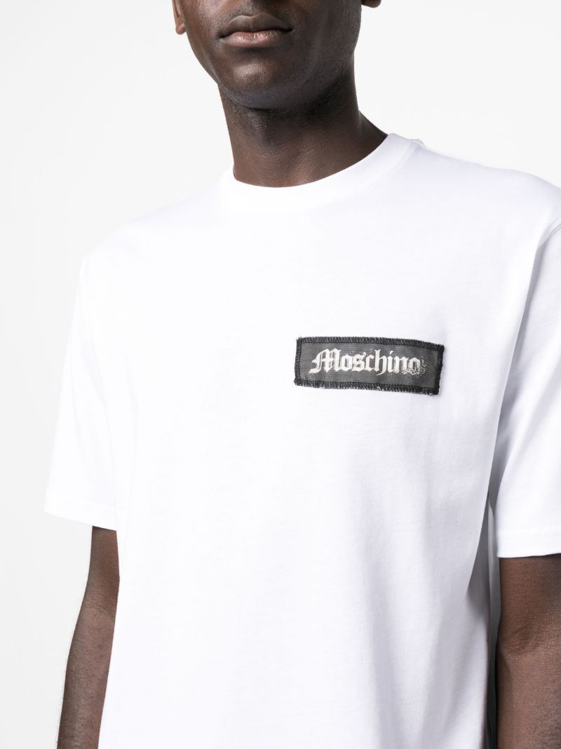 White Logo-patch Cotton T-shirt