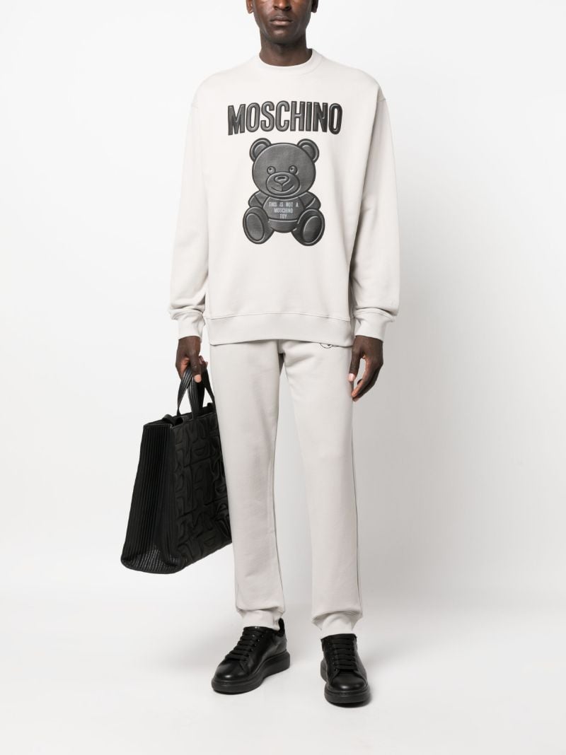 Grey Smiley-print Logo Track Pants