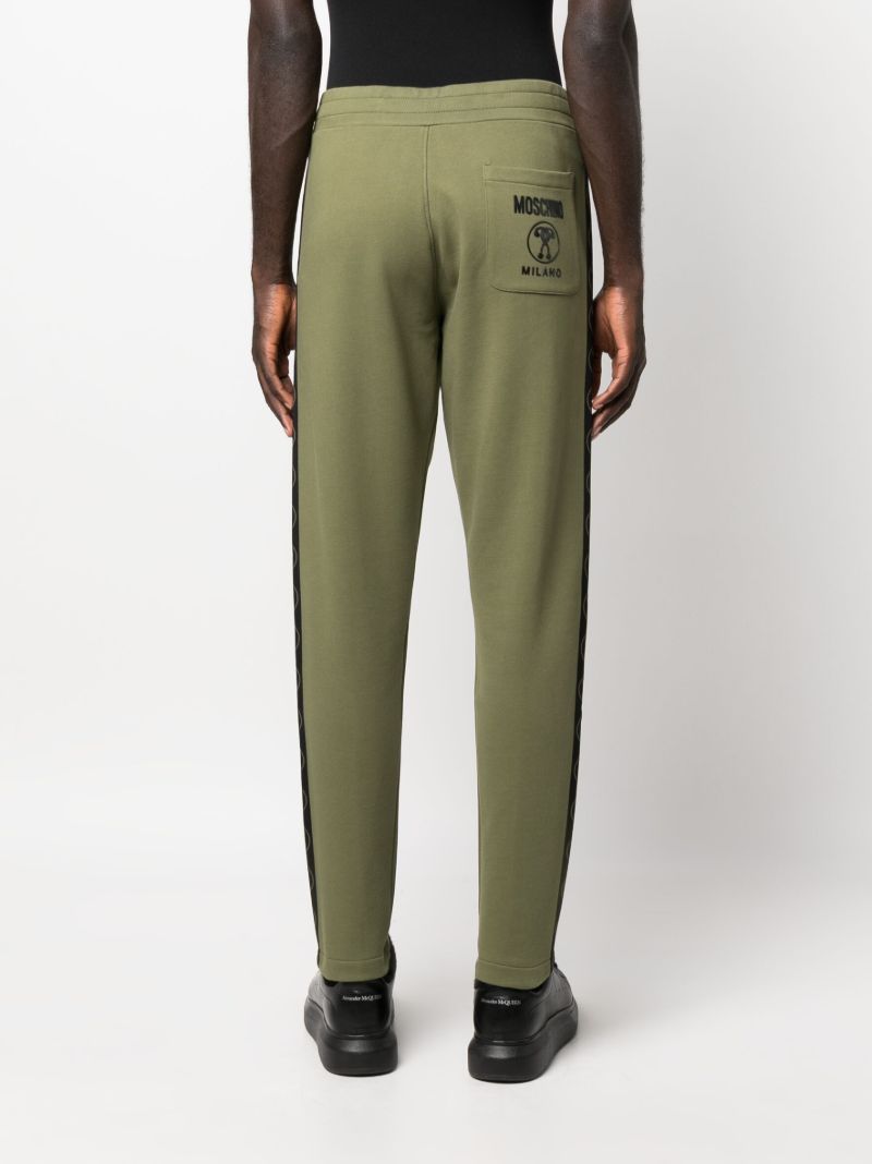 Green Logo-print Cotton Track Pants