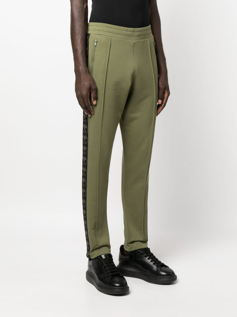 Green Logo-print Cotton Track Pants