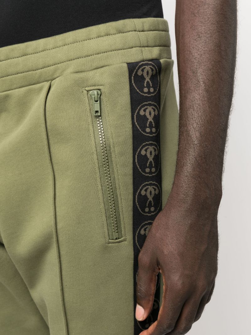 Green Logo-print Cotton Track Pants