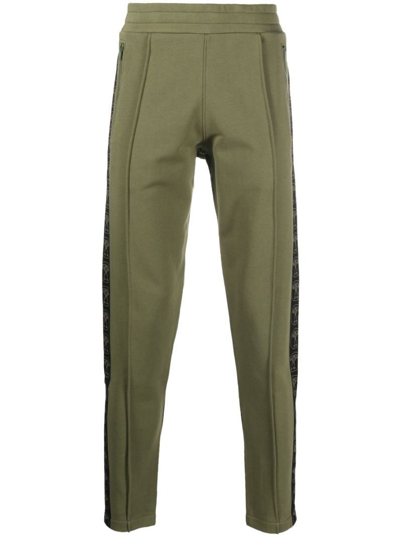 Green Logo-print Cotton Track Pants
