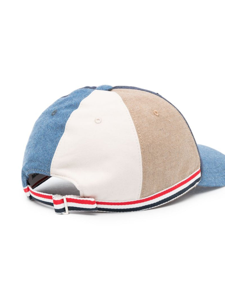 Blue Patchwork Denim Baseball Cap