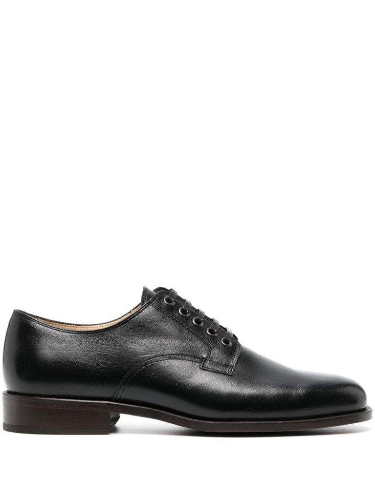 Black Leather Derby Shoes