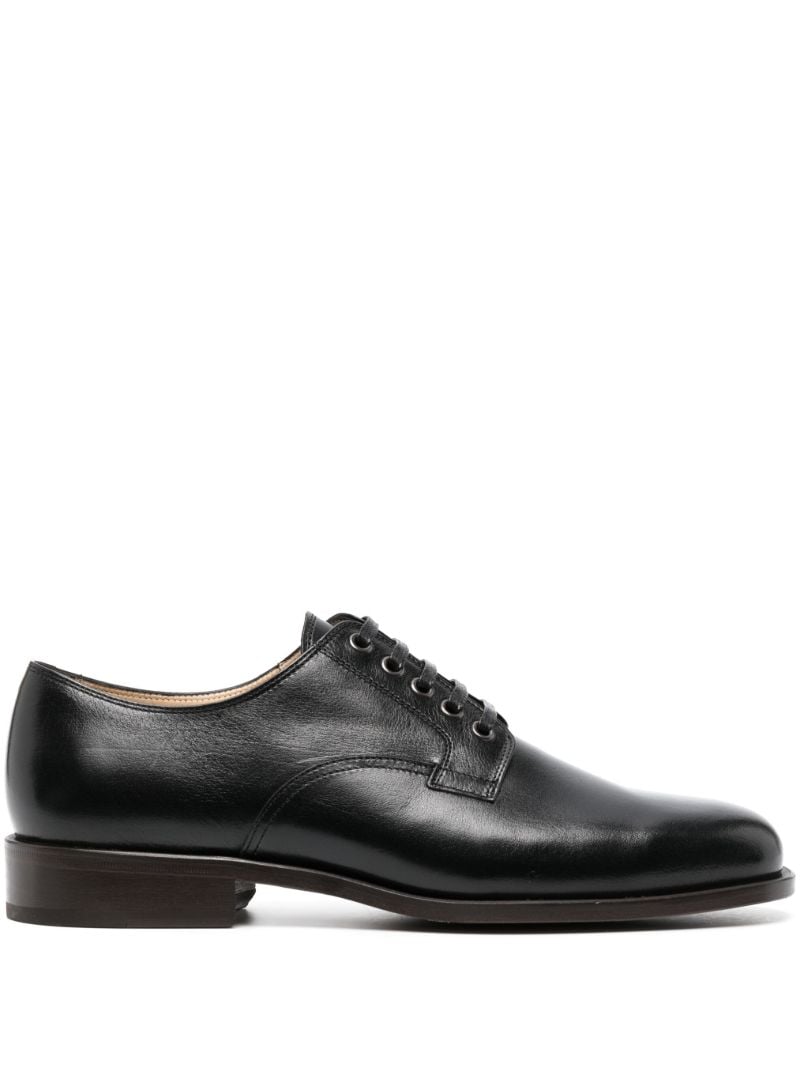 Black Leather Derby Shoes