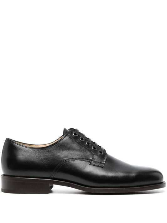 Black Leather Derby Shoes