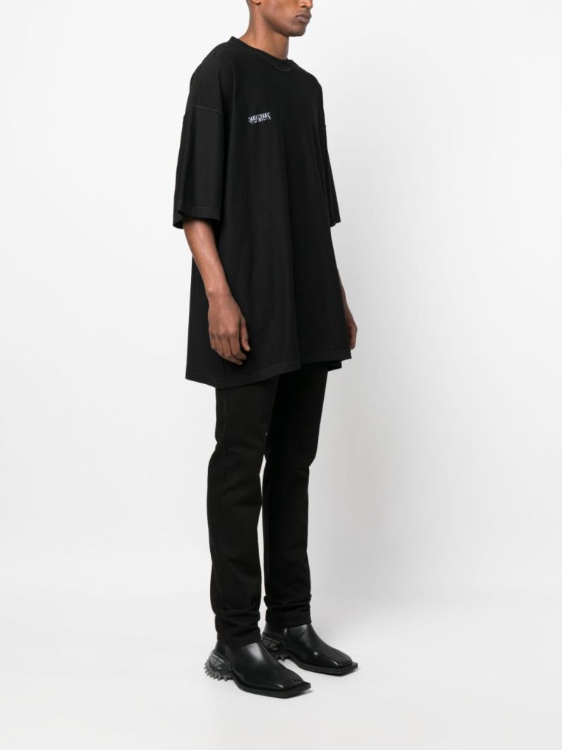 Black Inside-out Logo Cotton T-shirt