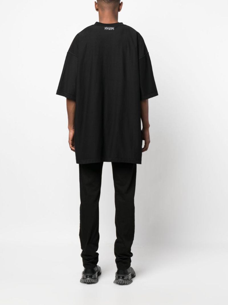 Black Inside-out Logo Cotton T-shirt
