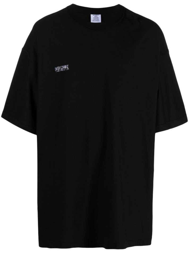 Black Inside-out Logo Cotton T-shirt