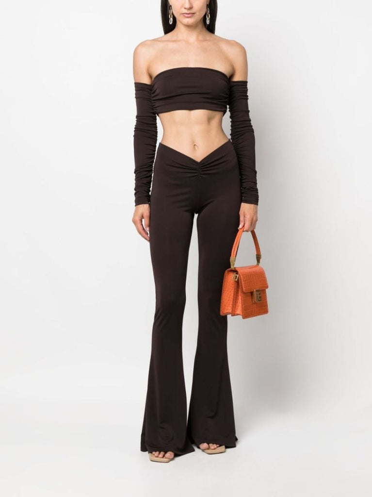 Brown Flared Trousers