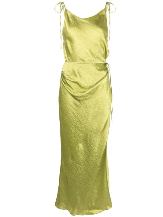 Green Wrap-front Dress