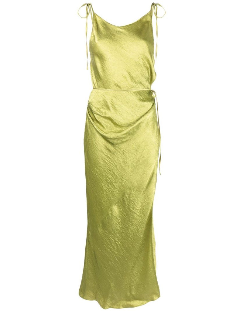 Green Wrap-front Dress