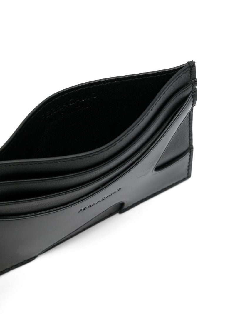 Black Cut-out Leather Cardholder