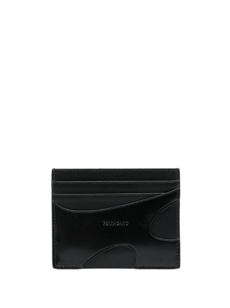 Black Cut-out Leather Cardholder