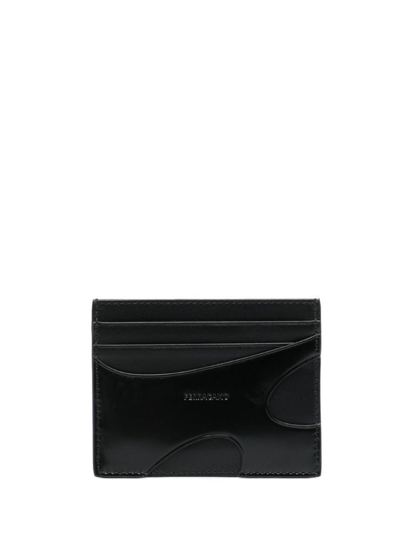 Black Cut-out Leather Cardholder