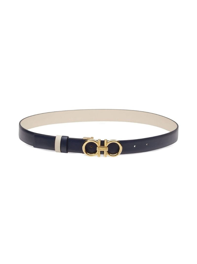 Blue Gancini Reversible Leather Belt
