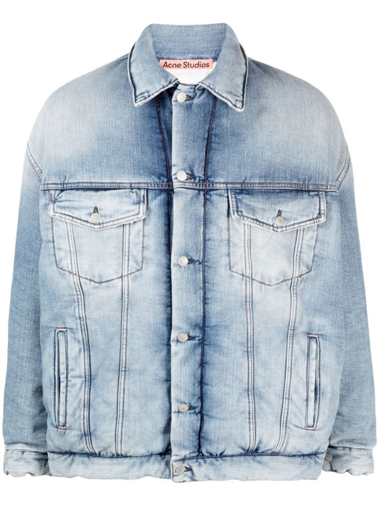 Blue Padded Denim Jacket