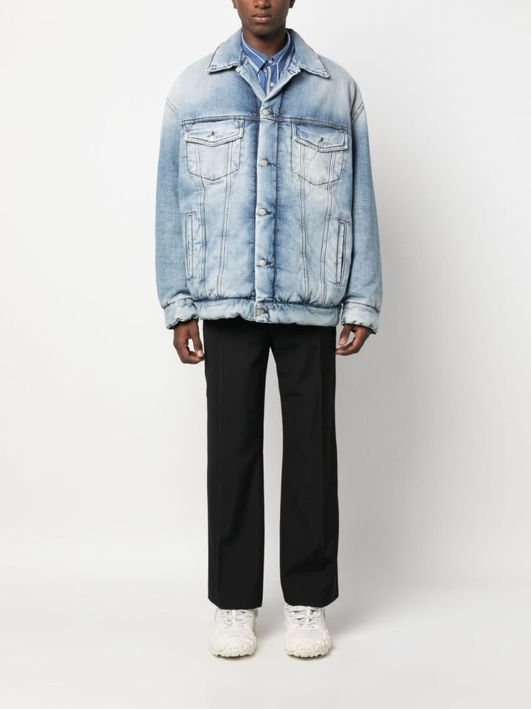 Blue Padded Denim Jacket