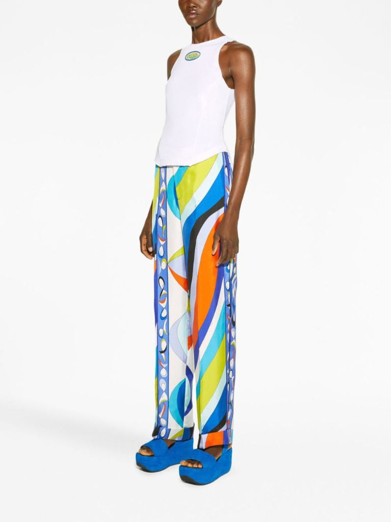 White Logo-appliquÃ_x0083_Â© Cotton Tank Top