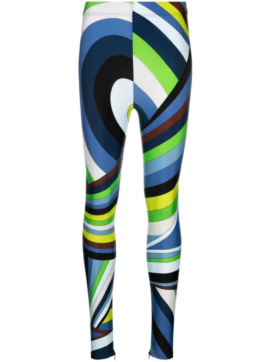 Green Iride Print Leggings