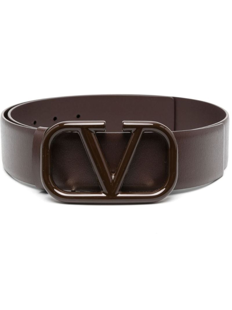 Brown Vlogo Buckle Belt