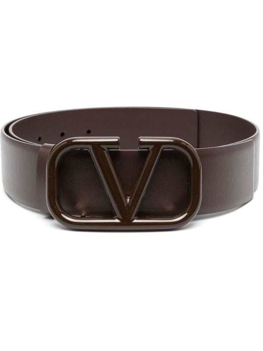 Brown Vlogo Buckle Belt
