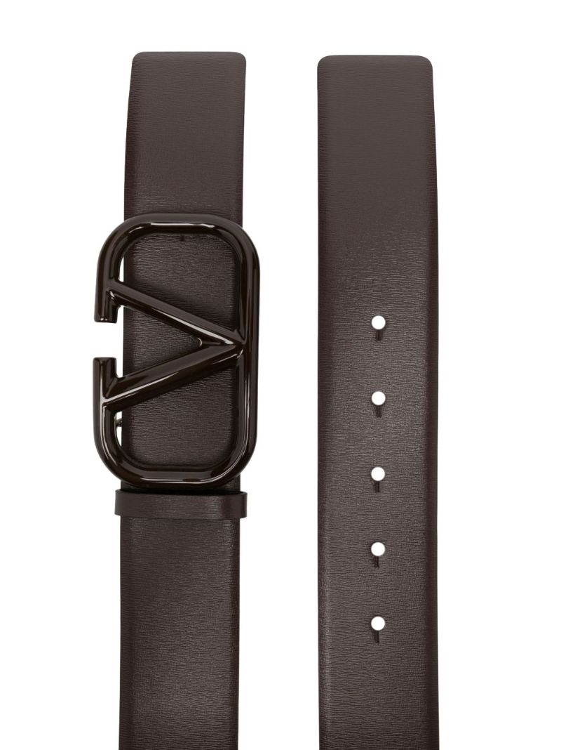 Brown Vlogo Buckle Belt