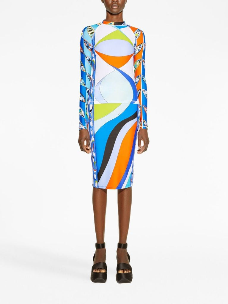 Blue Pesci and Girandole-print Top