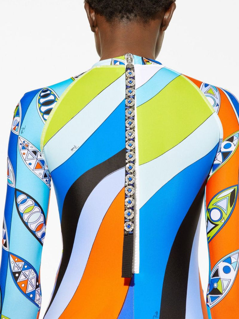 Blue Pesci and Girandole-print Top