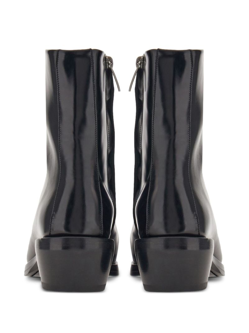 Black Leather Ankle Boots