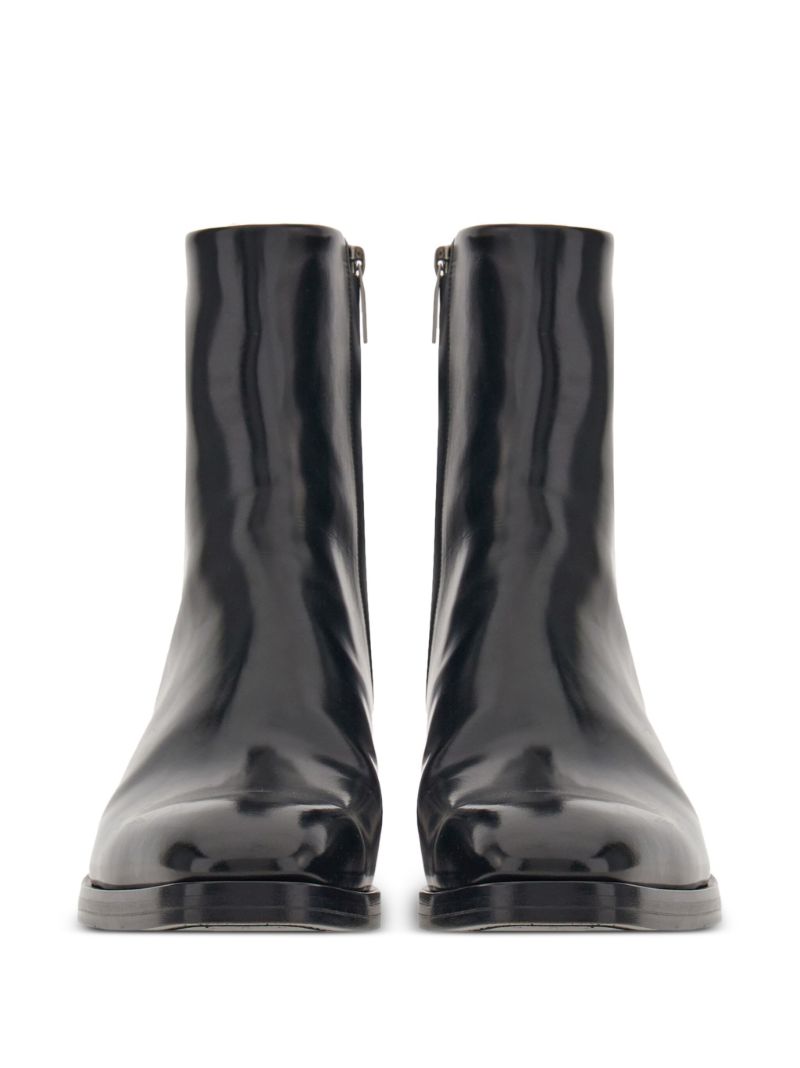 Black Leather Ankle Boots