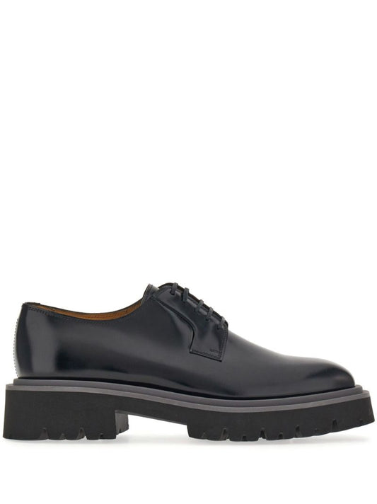 Black Leather Derby Shoes