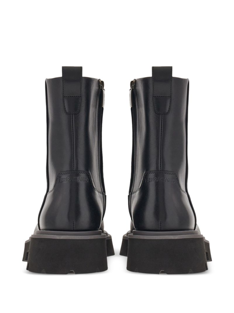 Black Leather Ankle Boots