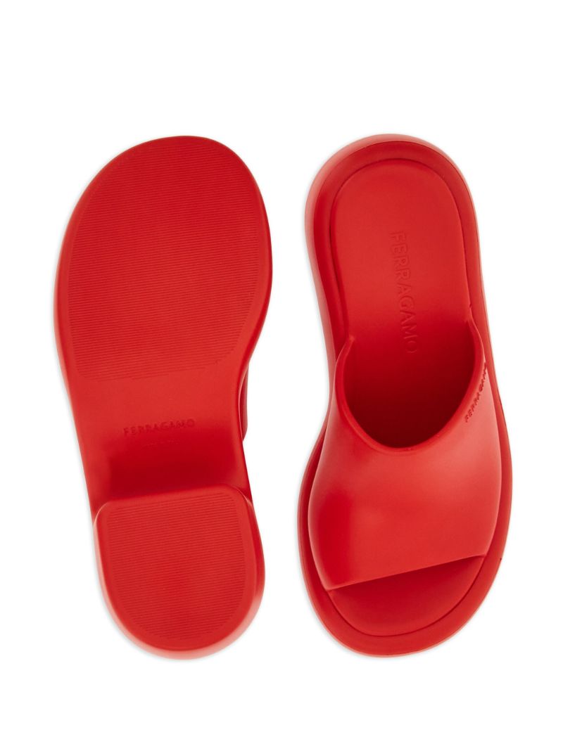 Red 55 Chunky Platform Mules