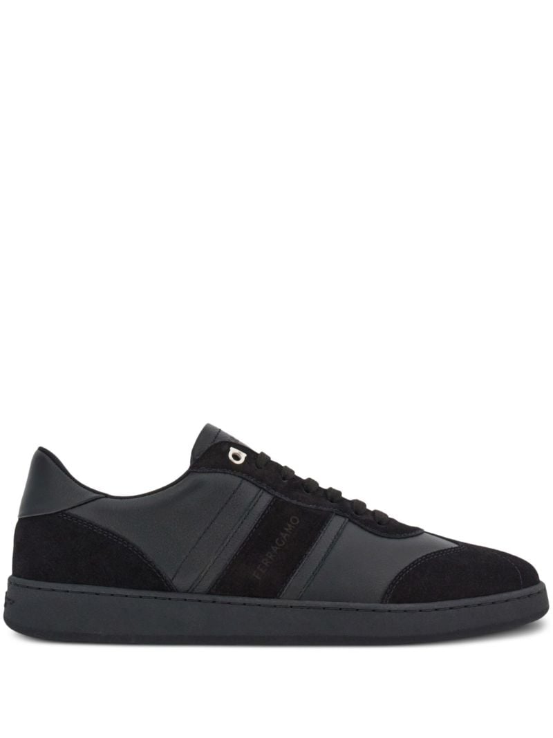 Black Gancini Leather Sneakers