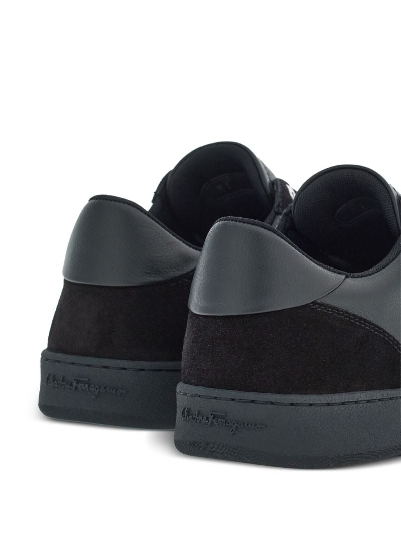 Black Gancini Leather Sneakers