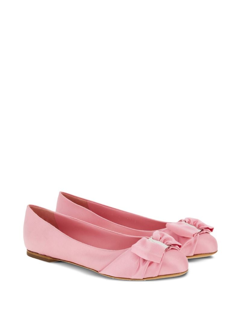 Pink Vara Bow Embellishment Ballerina Shoes